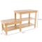 Hastings Home 2-tier Bamboo Shoe Rack Bench and 2 Seat Heights, Storage and Organization for Hallway, Bedroom 909958LES - alternate 2